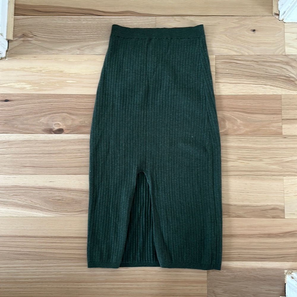 Free People Skyline Midi Skirt - Green - XS